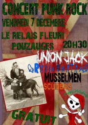 Union Jack + Radio Natas + Musselmen + Scumbag au Relais Fleuri le 07 décembre 2012 à La Meilleraie-Tillay (85)