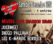Justin(e) + Diego Pallavas + Les K-Nards Boiteux au Café Charbon le 15 décembre 2012 à Nevers (58)