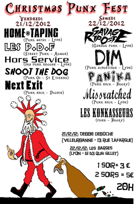 Christmas Punx Fest à Debbie Débôche le 21 décembre 2012 à Villeurbanne (69)