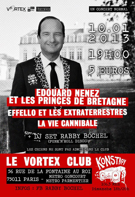 Effello + Edouard Nenez + La Vie Cannibale au Vortex le 10 janvier 2013 à Paris (75)