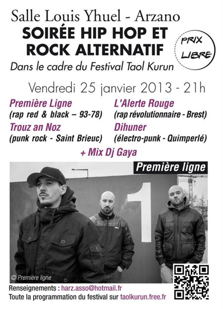 Concert Electro Punk & Rap à la salle Louis Yhuel le 25 janvier 2013 à Arzano (29)