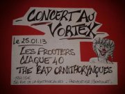Bad Ornithorynques + Claque 40 + SPZ au Vortex le 25 janvier 2013 à Paris (75)