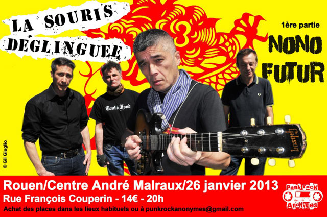 La Souris Déglinguée + Nono Futur au Centre André Malraux le 26 janvier 2013 à Rouen (76)