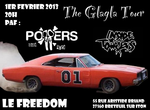 Poppers + Inside The Tourbus au bar Le Freedom le 01 février 2013 à Breteuil-sur-Iton (27)