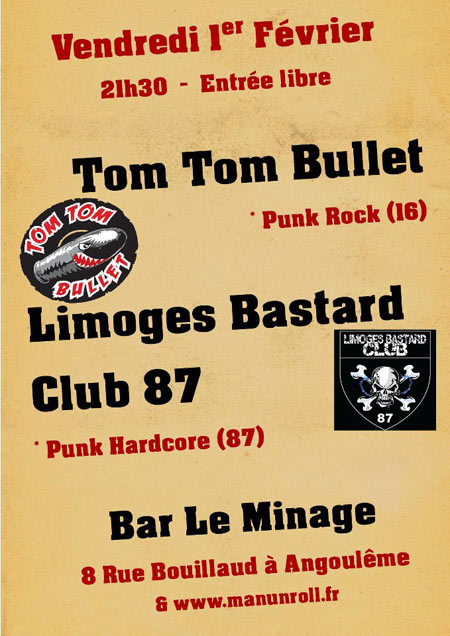 Tom Tom Bullet + Limoges Bastard Club 87 au bar Le Minage le 01 février 2013 à Angoulême (16)