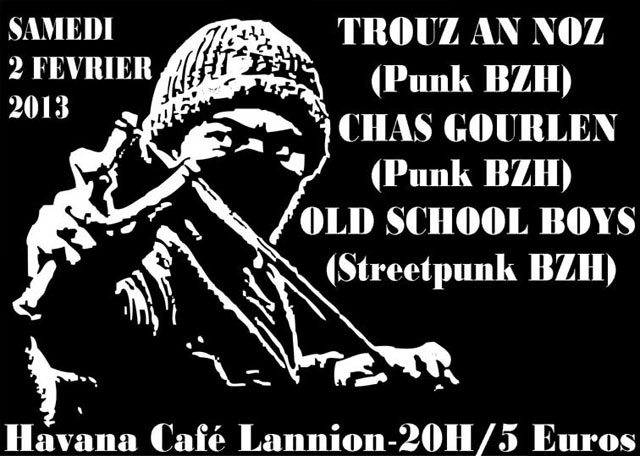 Trouz An Noz + Chas Gourlen + Old School Boys au Havana Café le 02 février 2013 à Lannion (22)