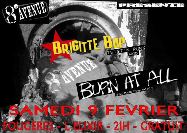 Brigitte Bop + Burn At All au bar L'Elixir le 09 février 2013 à Fougères (35)