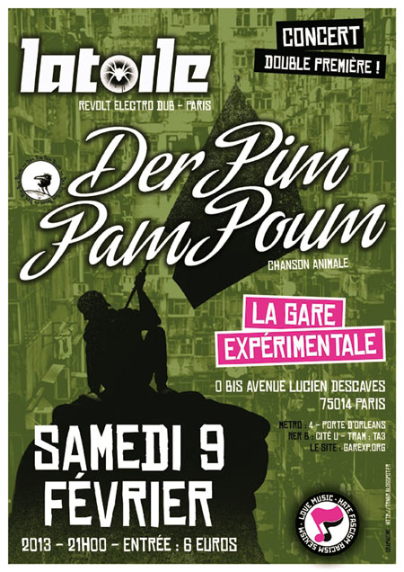 ELECTRO PUNK A LA GARE EXPERIMENTALE le 09 février 2013 à Paris (75)