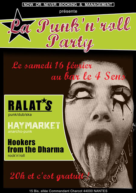 Ralat's + Haymarket + Hookers From The Dharma au bar Les 4 Sens le 16 février 2013 à Nantes (44)