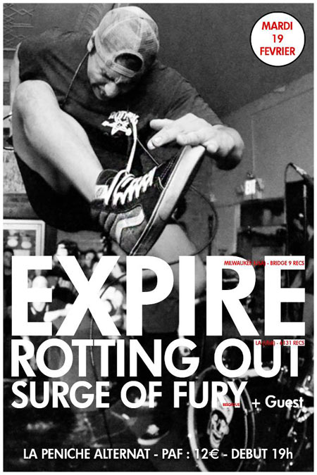 Expire + Rotting Out + xDIGx + MOWOL à la Péniche Alternat' le 19 février 2013 à Paris (75)