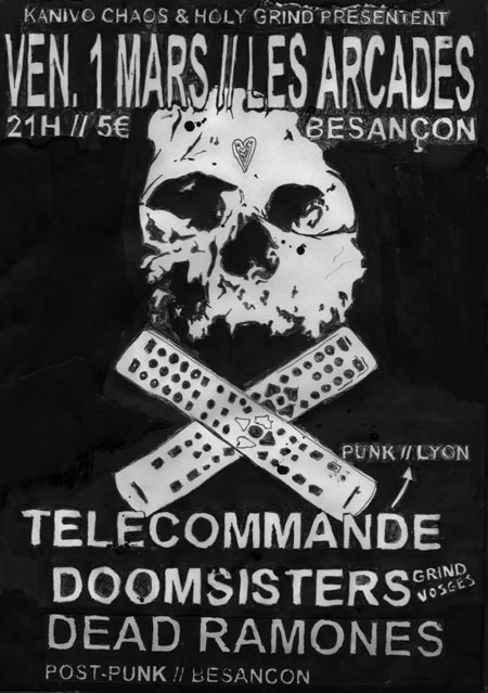 Télécommande + Doomsisters + Dead Ramones au bar des Arcades le 01 mars 2013 à Besançon (25)