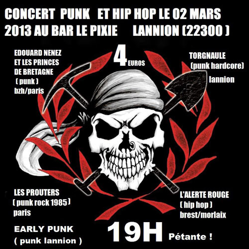 Concert Rap et Punk au Pixie le 02 mars 2013 à Lannion (22)