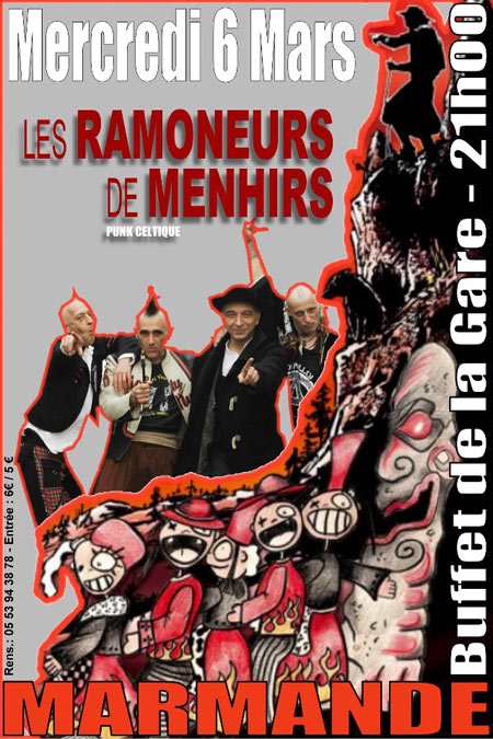Les Ramoneurs de Menhirs au Buffet de la Gare le 06 mars 2013 à Marmande (47)
