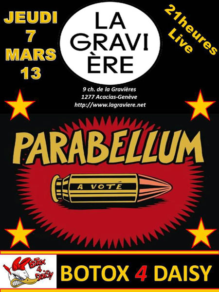Parabellum à la Gravière le 07 mars 2013 à Genève (CH)