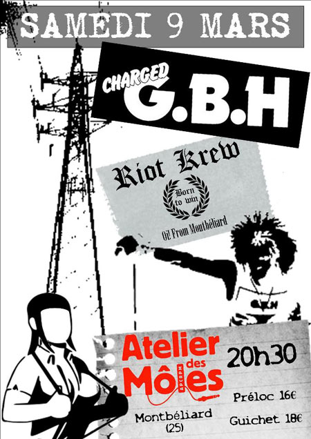 GBH + Riot Krew à l'Atelier des Môles le 09 mars 2013 à Montbéliard (25)