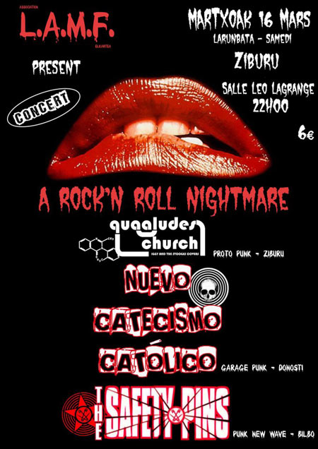 A Rock'n'Roll Nightmare à la salle Léo Lagrange le 16 mars 2013 à Ciboure (64)