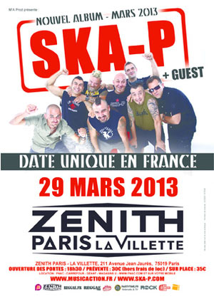 Ska-P au Zénith le 29 mars 2013 à Paris (75)