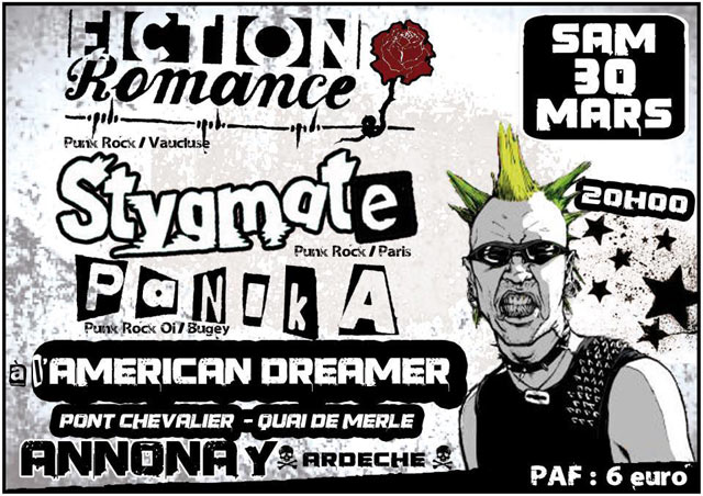 Concert Punk Rock à l'American Dreamer le 30 mars 2013 à Annonay (07)