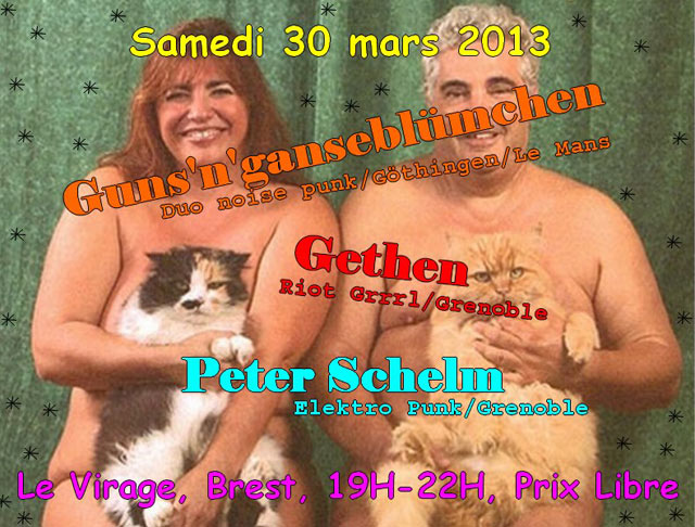 Guns'n'Gänseblümchen + Gethen + Petra Schelm au Virage le 30 mars 2013 à Brest (29)