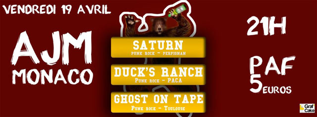 Saturn + Duck's Ranch + Ghost On Tape à l'AJM le 19 avril 2013 à Monaco (98)
