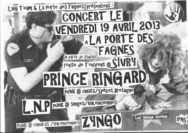 Prince Ringard +Les Nenfants Perdus +Zyngo à la Porte des Fagnes le 19 avril 2013 à Sivry-Rance (BE)