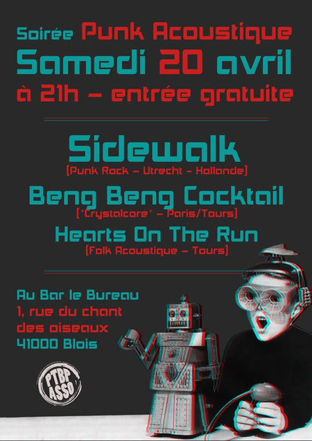 Concert Punk acoustique Au Bureau le 20 avril 2013 à Blois (41)