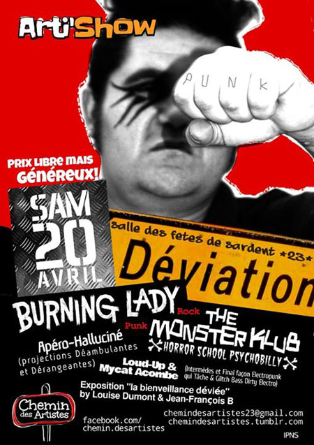 Burning Lady + The Monster Klub à la Salle des Fêtes le 20 avril 2013 à Sardent (23)