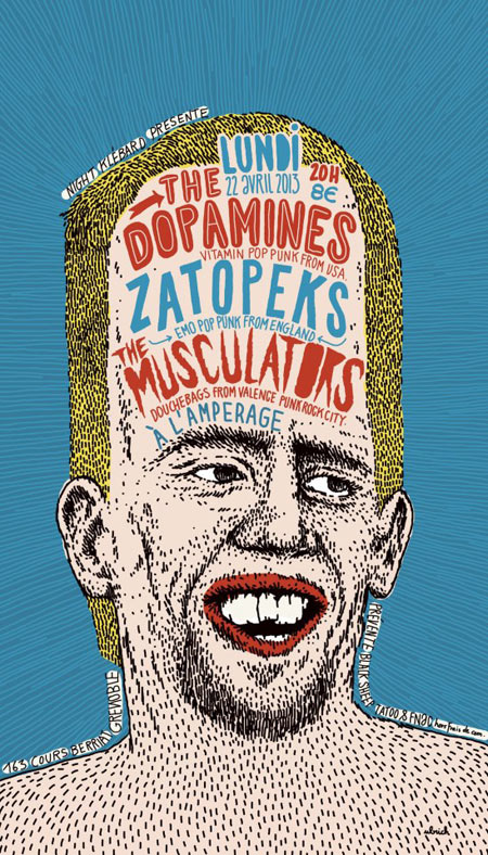 The Dopamines + Zatopeks + The Musculators à l'Ampérage le 22 avril 2013 à Grenoble (38)