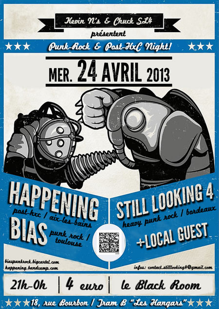 POST&PUNK: HAPPENING+BIAS+STILL LOOKING 4+GUEST le 24 avril 2013 à Bordeaux (33)