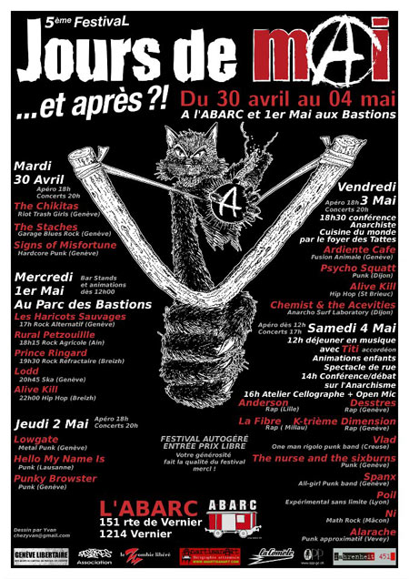 Festival Jours de Mai le 01 mai 2013 à Genève (CH)
