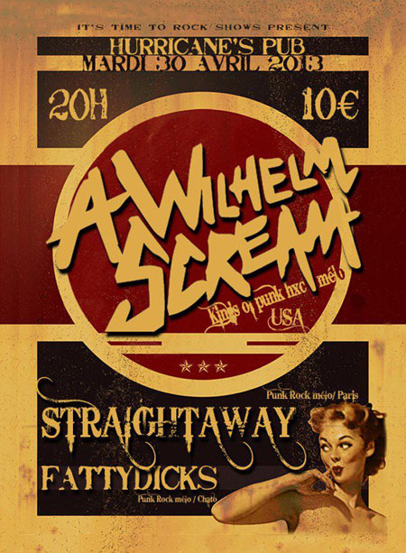 A Wilhelm Scream + Straightaway + Fattydicks au Hurricane's Pub le 30 avril 2013 à Tours (37)