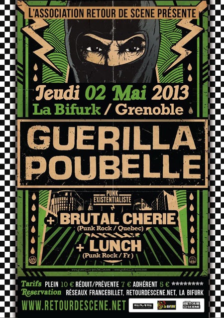 Guerilla Poubelle + Brutal Chérie + Lunch à la Bifurk le 02 mai 2013 à Grenoble (38)
