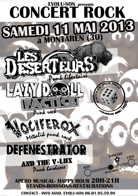 CONCERT PUNK ROCK le 11 mai 2013 à Montaren-et-Saint-Médiers (30)