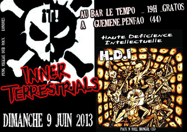 Inner Terrestrials + H.D.I au bar Le Tempo le 09 juin 2013 à Guémené-Penfao (44)