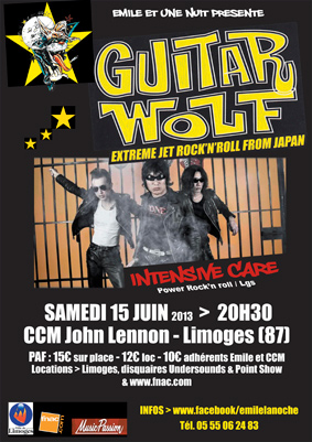 GUITAR WOLF au CCM John Lennon le 15 juin 2013 à Limoges (87)