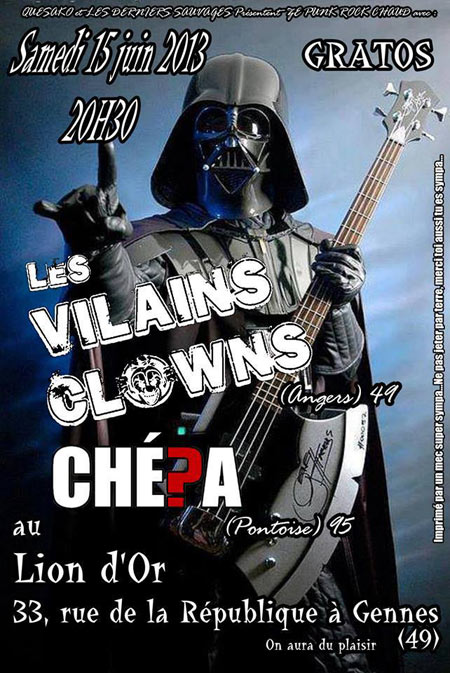 Chépa + Les Vilains Clowns au Lion d'Or le 15 juin 2013 à Gennes (49)