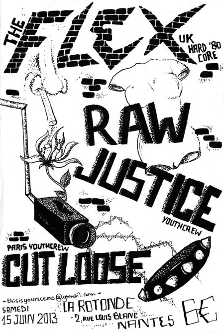 The Flex + Raw Justice + Cut Loose à la Rotonde le 15 juin 2013 à Nantes (44)