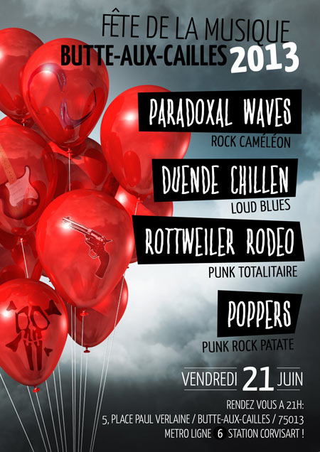 Punk et Rock à la Butte aux Cailles le 21 juin 2013 à Paris (75)