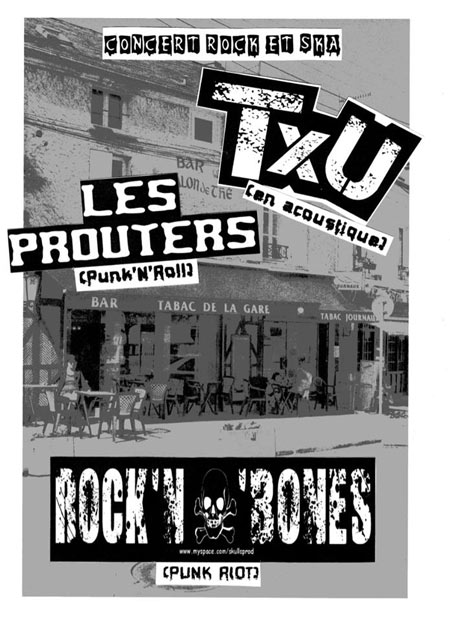 Les Prouters + Rock'n'Bones + TxU au Tabac de la Gare le 21 juin 2013 à Saint-Chéron (91)