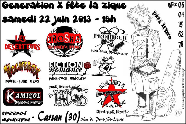 Generation X fête la zique le 22 juin 2013 à Carsan (30)