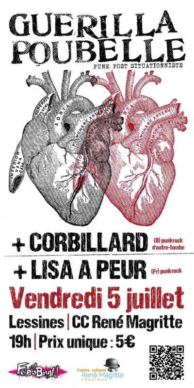 Guerilla Poubelle + Corbillard + Lisa A Peur au CC René Magritte le 05 juillet 2013 à Lessines (BE)