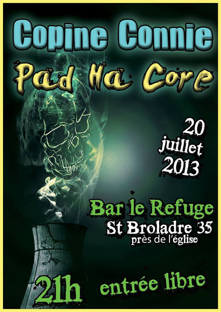 Copine Connie + Pad Ha Core au bar Le Refuge le 20 juillet 2013 à Saint-Broladre (35)