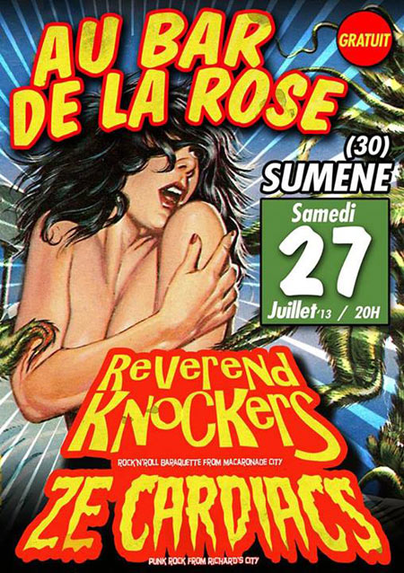 Reverend Knockers + Ze Cardiacs au bar de la Rose le 27 juillet 2013 à Sumène (30)