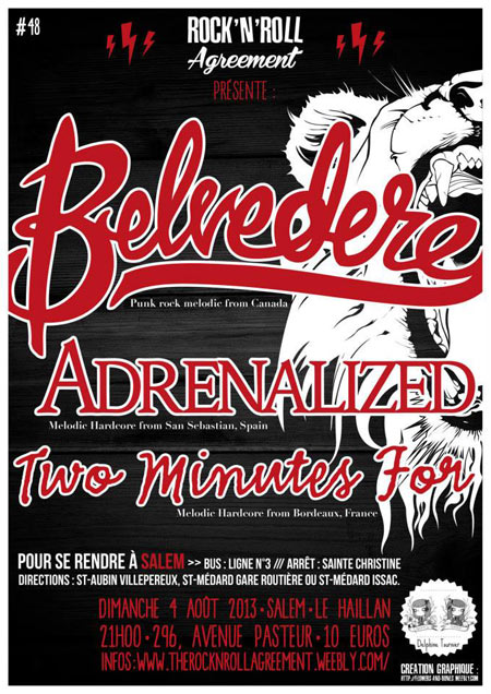 Belvedere + Adrenalized + Two Minutes For à Salem le 04 août 2013 à Le Haillan (33)
