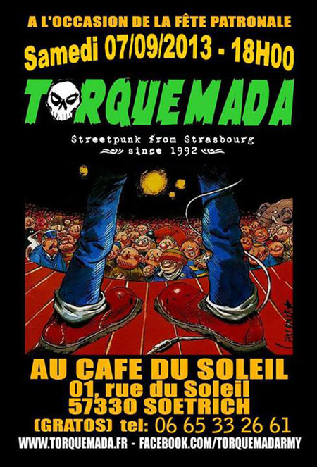 Torquemada au Café du Soleil le 07 septembre 2013 à Hettange-Grande (57)
