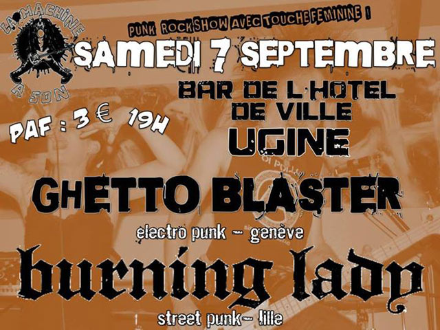 Burning Lady + Ghetto Blaster au bar de l'Hôtel de Ville le 07 septembre 2013 à Ugine (73)