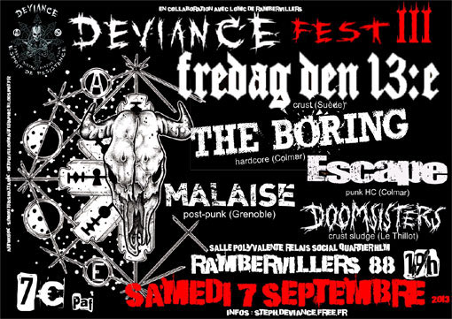 Deviance Fest III le 07 septembre 2013 à Rambervillers (88)