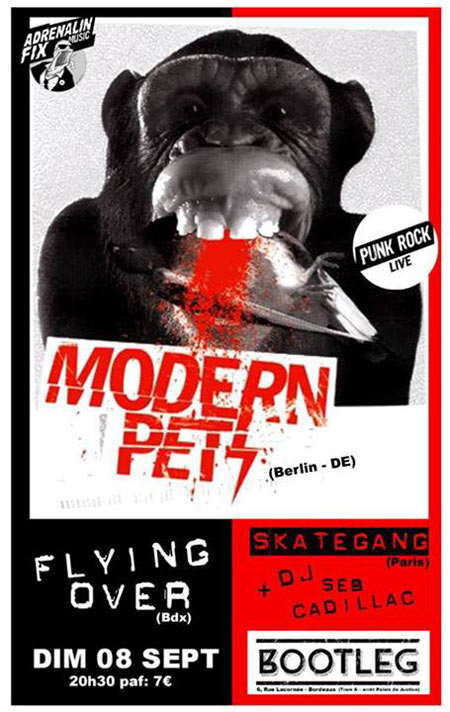 Modern Pets + Skategang + Flying Over au Bootleg le 08 septembre 2013 à Bordeaux (33)