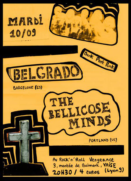 Belgrado + The Bellicose Minds au Rock'n'Roll Vengeance le 10 septembre 2013 à Lyon (69)