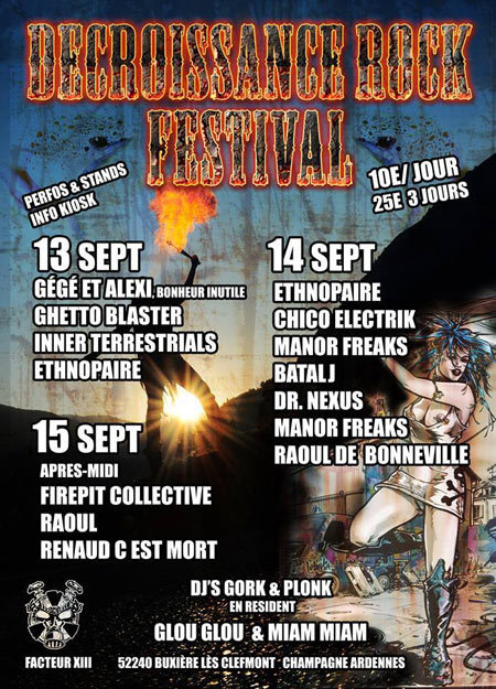 Décroissance Rock Festival le 13 septembre 2013 à Montcharvot (52)